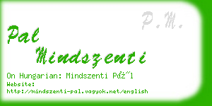 pal mindszenti business card